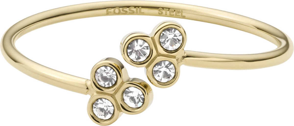 Fossil Sutton Dames Ring Staal - Goudkleurig - One-size