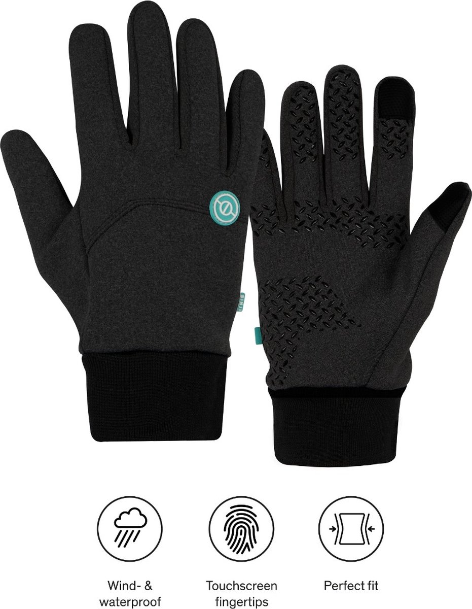 Sinji Waterdichte Handschoenen Heren – Thermo Handschoenen Dames – Touchscreen Handschoenen Winter – Maat M – Zwart