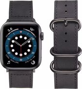 Convient pour bracelet Apple Watch 44 mm - Série 1 2 3 4 5 6 7 8 SE Ultra - Bracelet de montre Smartwatch iWatch - 42mm 44mm 45mm 49mm - Fungus - Cuir - Zwart