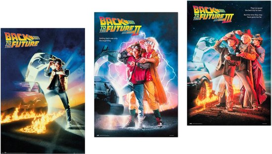 Back to the future posters - Set van drie posters - deel 1 t/m 3 - 91.5 x 61 cm