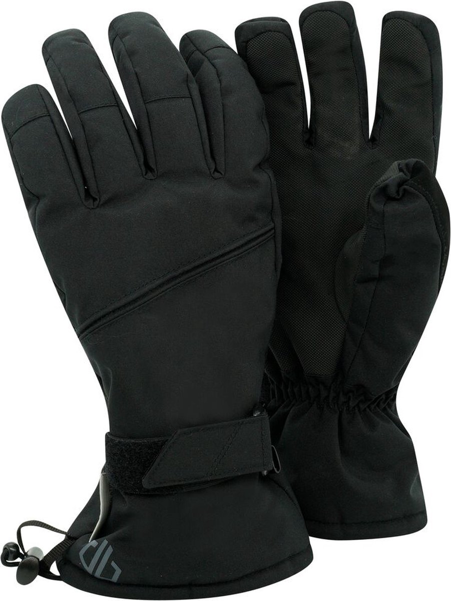 4 Ski Handschoenriemen – Nylon Met Metalen Knop, Elastisch En Verstelbaar (Zwart)