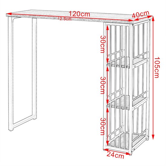 Vind bartafel 180 cm op - april 2026