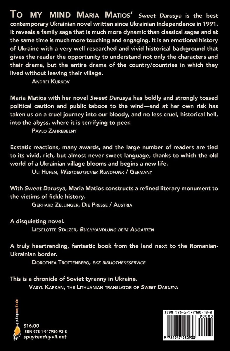 Sweet Darusya: A Tale Of Two Villages - back cover