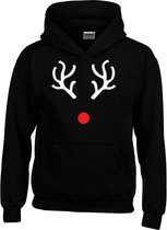 Sweat à capuche - Deer - Renne - Noël - Ugly Noël Sweater - Texte - Zwart - Unisexe - Taille XL