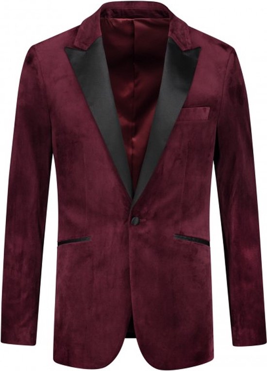 Gents - Dinnerjacket velvet burgundy - Maat 106