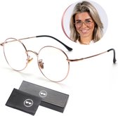 LC Eyewear Computerbril - Blauw Licht Bril - Blue Light Glasses - Beeldschermbril - Metaal - Unisex - Rose Gold