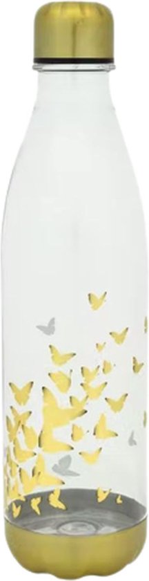 Karaf of Drinkfles Glas met Eco Print 1 liter Carry Bottles