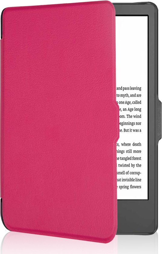 Lunso - Geschikt voor Kobo Clara 2E hoes (6 inch) - sleep cover - Roze van Lunso — afbeelding 4