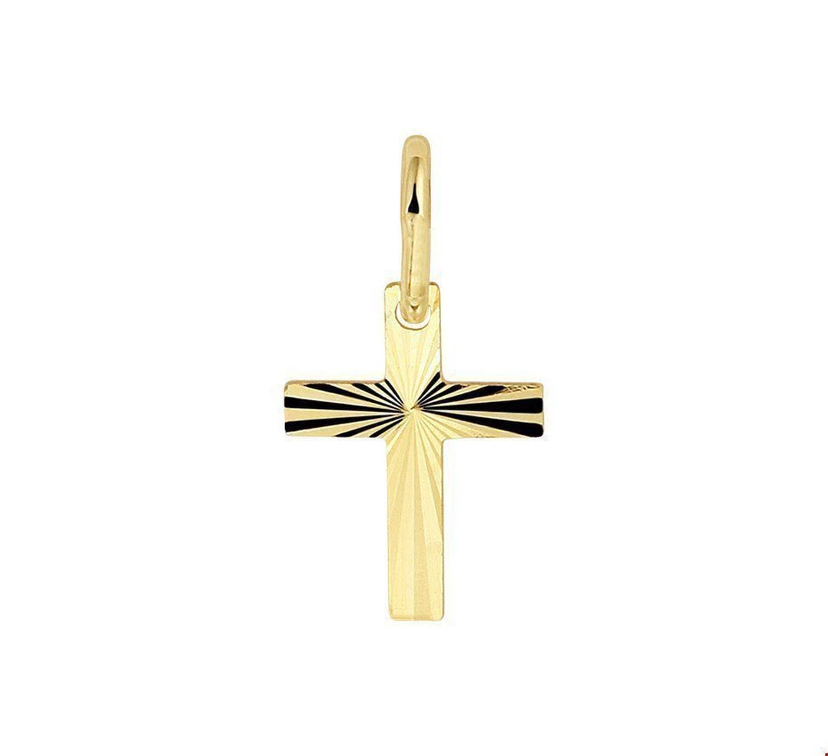 Geelgouden Hanger kruis massief 4019923