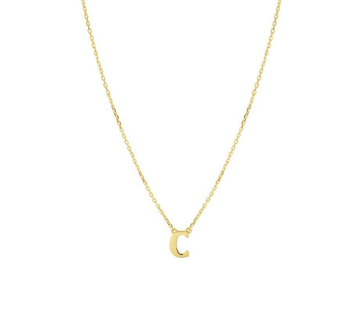 Geelgouden Collier letter C 40 - 42 - 44 cm 4021367
