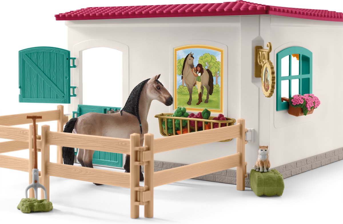 Schleich HORSE CLUB Zadelkamer- Beweegbaar Figuurtje - Afneembaar Zadel & Hoofdstel - Paarden Speelgoed - Kinderspeelgoed - 42591 — afbeelding 4