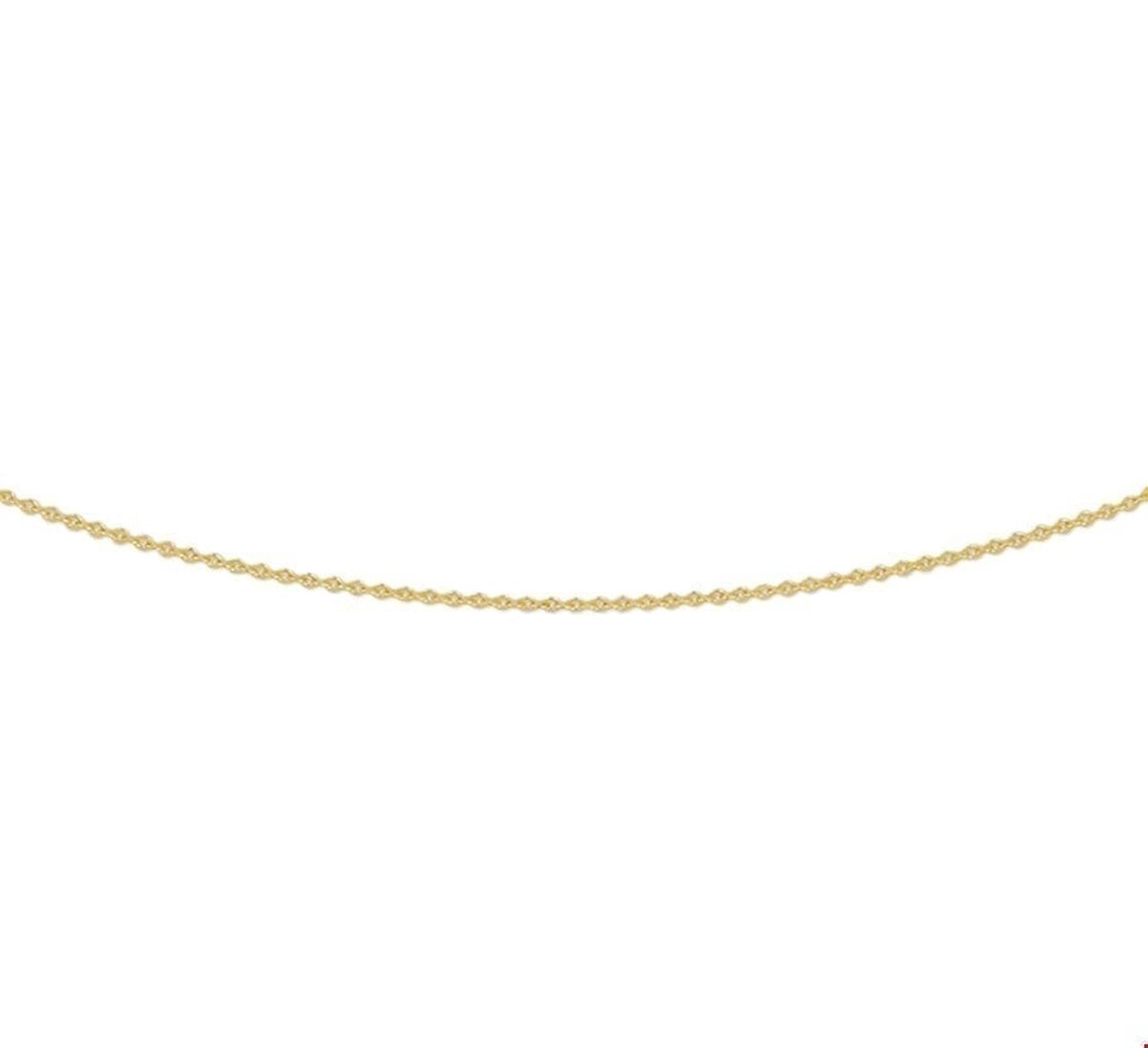 The Jewelry Collection Ketting Anker Plat 0,8 mm 42 cm - Goud - Huiscollectie