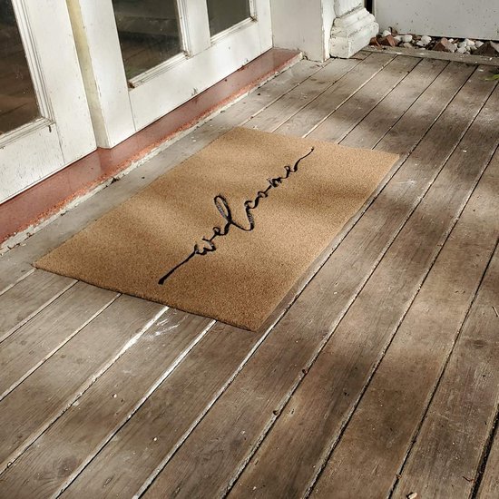 Hamat Borstelmat Outline - Deurmat - 80x50 cm Zwart - Schoonloop - Pets