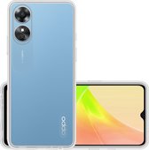 Hoes Geschikt voor OPPO A17 Hoesje Cover Siliconen Back Case Hoes - Transparant