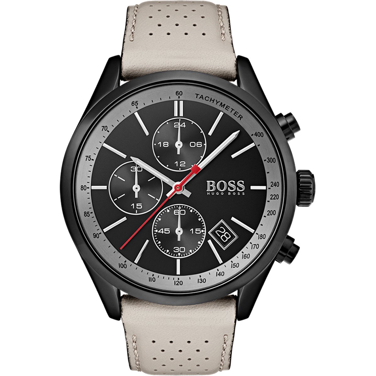 Hugo Boss HB1513562 horloge heren - beige - edelstaal PVD zwart