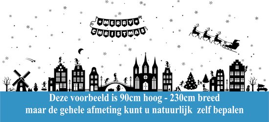 Raamsticker Kerst Huisjes XL SET 145 DELIG met de Hulpjes van de