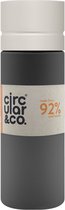 Circular&Co. herbruikbare to go waterfles 21oz/600ml grijs/crème