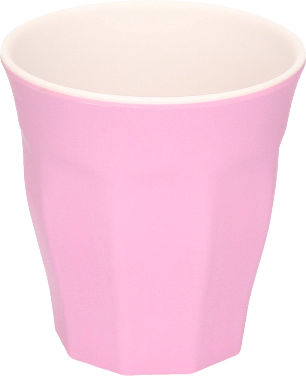 Goedkoopste Onbreekbare kunststof/melamine roze drinkbeker 9 x 8.7 cm