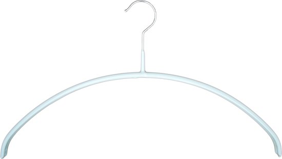 TopHangers [lot de 5] - Cintre en métal peu encombrant | Entièrement équipé d'un revêtement antidérapant blanc | Convient à tous les vêtements d'extérieur | Certifié 'Skin friendly' et ' Eco friendly' | 'Mawa 40P'