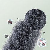 Plumeau - MS Merch Duster – Uitschuifbaar ­– Microvezel – 60 tot 135 CM - Ragebol - Wasbaar - Grijs - Huishouden - Schoonmaak