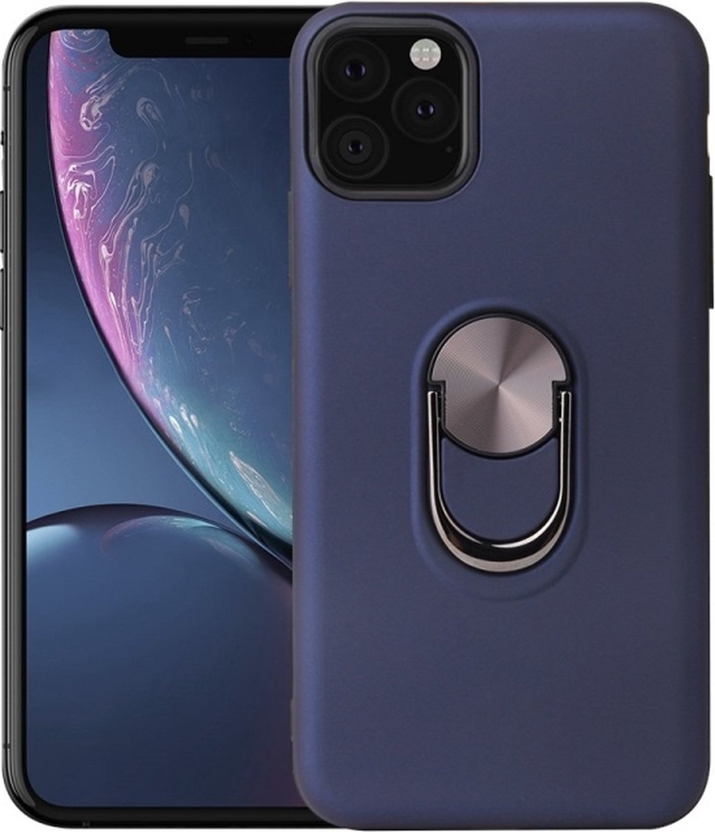 Hoesje Geschikt voor iPhone 11 Pro hoesje Shockproof Armor case - back cover – TPU – Blauw