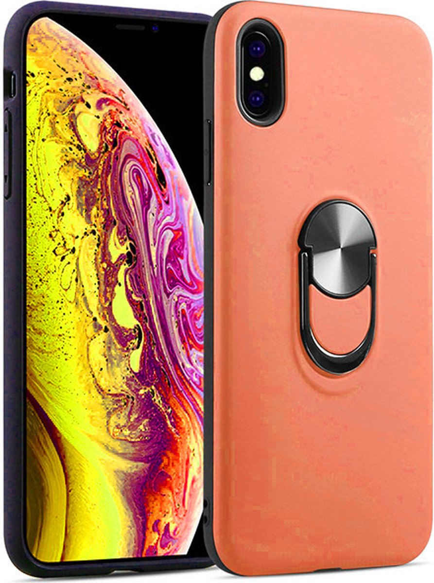 Hoesje Geschikt voor iPhone X/XS hoesje Shockproof Armor case - back cover – TPU – Licht Roze