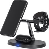 Nuvance - 3 in 1 Oplaadstation - voor Apple iPhone en Samsung - Wireless Fast Charger - Draadloze oplader - 15W Snellader