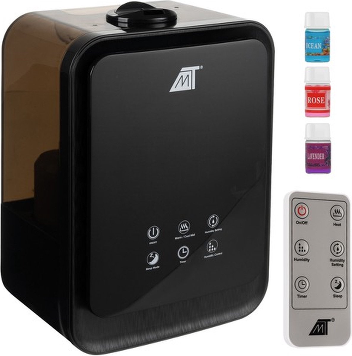 Malatec - Luchtbevochtiger met hygrometer - 4,5L - Aromatherapie - Ionisator