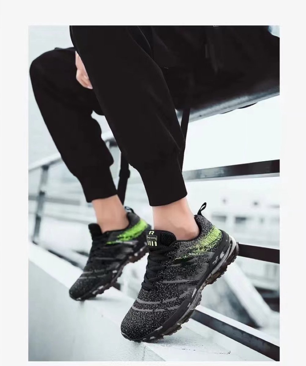 Sneakers heren zwart green maat 46