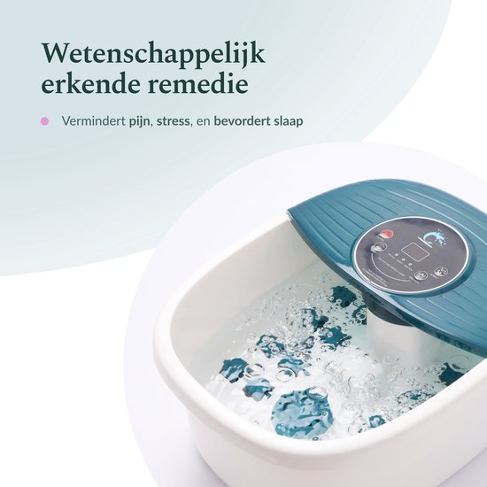 El suvon® Voetenbad met Eeltverwijderaar - Voetenbaden - Elektrisch Verwarmd Voetenbaden met massage Rollers - Voetmassage met zoutbad - Tot 48° graden - Bubbelstraal - Voetenbaden