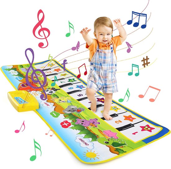 Aangepaste as Voorwaarden LEADSTAR Muziekmat- speelgoed voor kinderen- 2 jaar- muziekmat- baby- 100 x  36 cm- 8... | bol.com