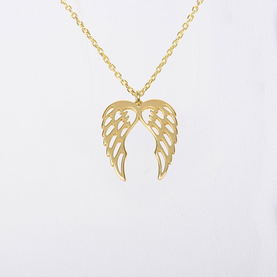 MeYuKu - Bijoux- Chaîne en or 14 carats - Ailes d' Engel