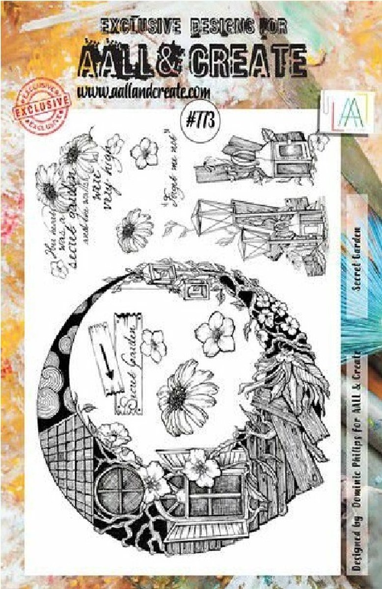 Aall & Create clearstamps A4 - Secret garden
