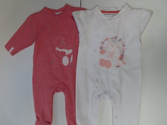 Noukie's - 2 Pack - Pyjama - Meisjes - Katoen - Lola - 3 maand 62