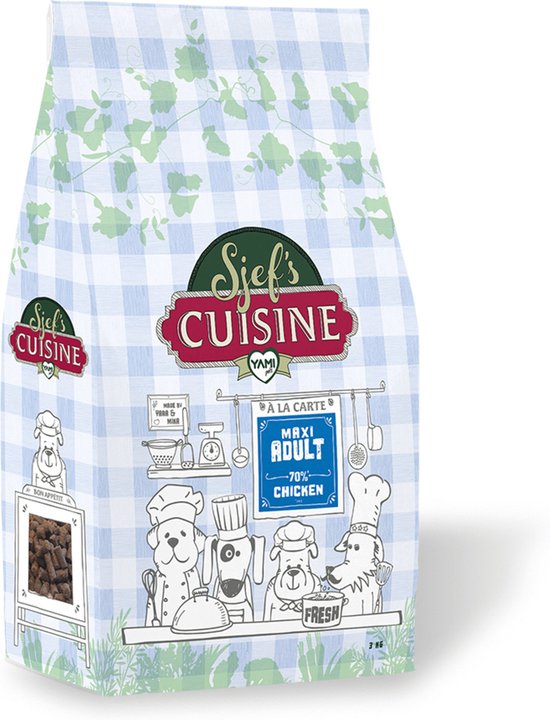 Yamipets Sjef's Cuisine Adult Maxi Kip - Hondenvoer - 3 kg Glutenvrij
