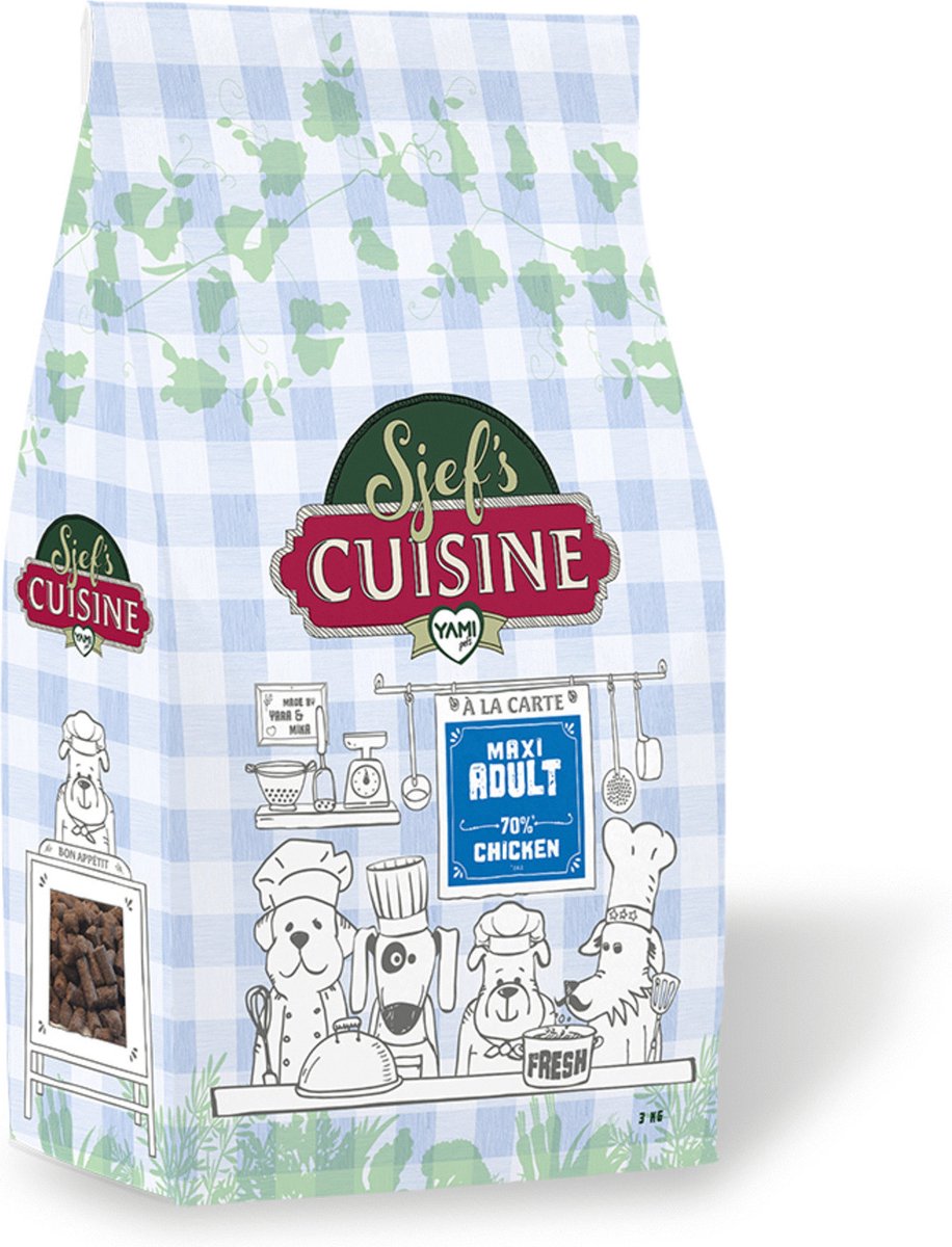 Sjef's Cuisine Adult Maxi Kip - Hondenvoer - 3 kg Glutenvrij