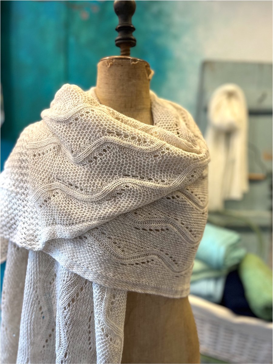 Sjaal Nepal Effen Shawl - Kiezelkleur - MB Styling