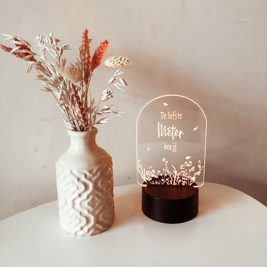 Nachtlamp (LED) liefste Meter | bloemen | meter vragen | meter worden |  peettante... | bol.com