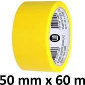 Ruban d'emballage coloré - PP - 50mm x 66m - jaune