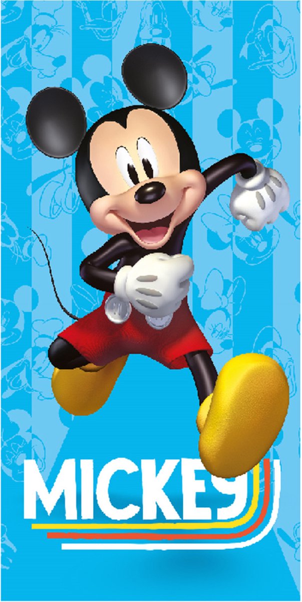 Badhanddoek Disney Mickey Mouse - Strandlaken 70×140cm - 100% Polyester - Blauw