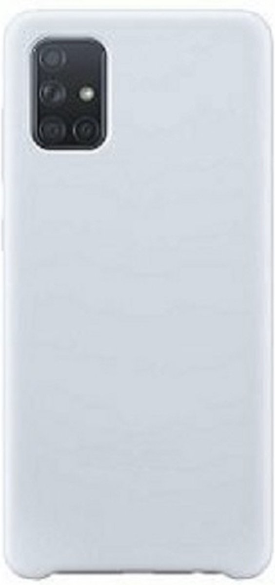 Samsung A71 Siliconen Hoesje Pastelkleur Wit