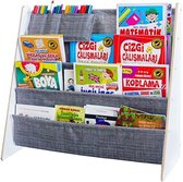 Boekenkast Kind - Montessori Boekenkast - Boekenkast Kinderkamer - Boekenrek Kind - Boekenrek Kinderkamer - Opbergkast Speelgoed - Grijs