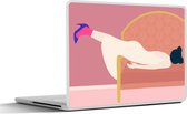 Laptop sticker - 13.3 inch - Vintage - Vrouwen - Pastel - 31x22,5cm - Laptopstickers - Laptop skin - Cover