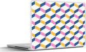 Laptop sticker - 17.3 inch - Pastel - Blokken - Patronen - 40x30cm - Laptopstickers - Laptop skin - Cover