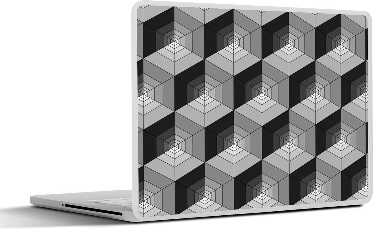 Laptop sticker - 12.3 inch - Patronen - Kubus - 3D - 30x22cm - Laptopstickers - Laptop skin - Cover