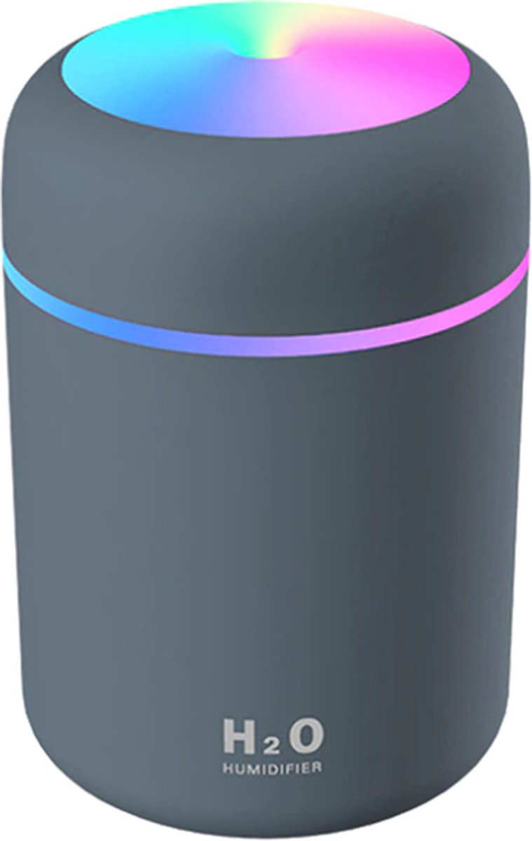 Mini Aroma Difusser - Kleine elektrische Luchtbevochtiger- humidifier- geurverspreider - luchtverfrisser- 300ml - zwart- bol - LED - USB - car - auto - stoom - Etherische olie - Aroma therapie