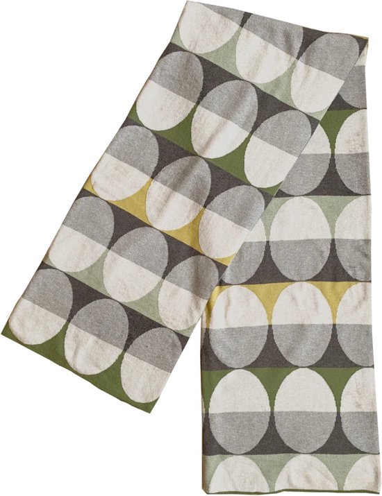 Plaid - 130 x 170cm - Deken - Funky Doris - Olivia Groen - 100% Organisch Katoen