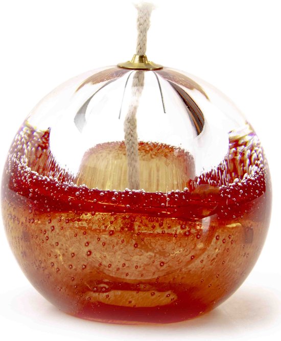Olielamp lont - Olielamp glas - Olielamp binnen - Olielampjes voor op tafel - Rood van Merkloos — afbeelding 2