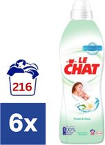 Le Chat Wasverzachter Fresh & Care – 6 x 900 ml (216 Wasbeurten)