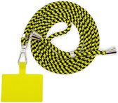 Cordon téléphonique réglable universel - jaune / noir - 150 cm